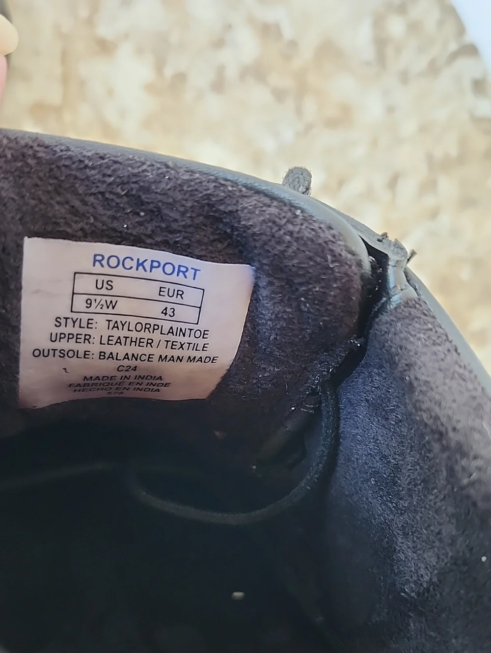 NWOT ROCKPORT ROBINSYN PLAIN TOE WATERPROOF LEATHER OXFORD